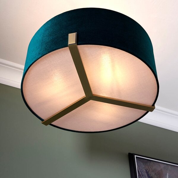 Lustră pe tijă Endon 95839 HAYFIELD 3xE27/40W/230V alamă/verde
