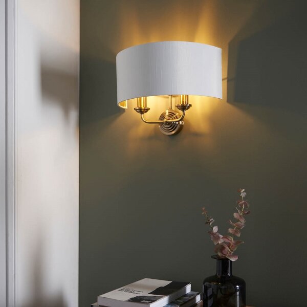 Aplică Endon 98937 HIGHCLERE 2xE14/40W/230V alb/alamă