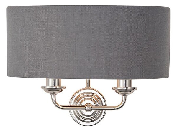 Aplică Endon 94406 HIGHCLERE 2xE14/40W/230V dark gri/crom lucios