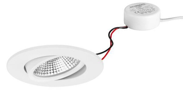 BRUMBERG BB23 încastrat IP65 RC driver rotund alb, reglabil, Alb, Baie, Aluminiu, Corpuri de iluminat încastrate rotunde