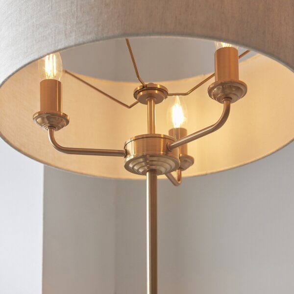 Lampadar Endon 110724 HIGHCLERE 1xE14/40W/230V bej/alamă