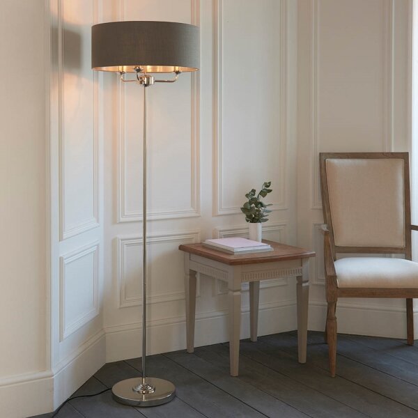 Lampadar Endon 94378 HIGHCLERE 1xE14/40W/230V gri/crom lucios