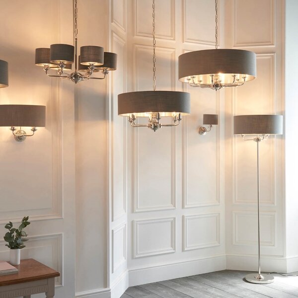 Lampadar Endon 94378 HIGHCLERE 1xE14/40W/230V gri/crom lucios