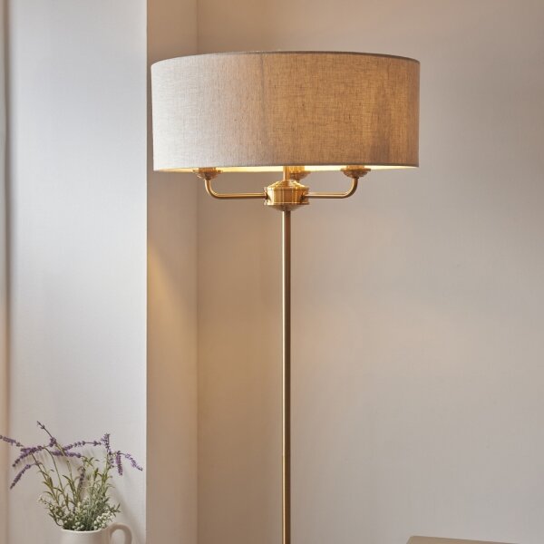 Lampadar Endon 110724 HIGHCLERE 1xE14/40W/230V bej/alamă
