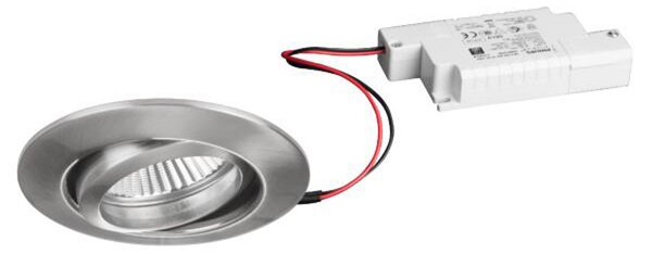 BRUMBERG BB13 încastrat dim2warm RC nichel mat, reglabil, Metalic, Hol, Aluminiu, Corpuri de iluminat încastrate rotunde