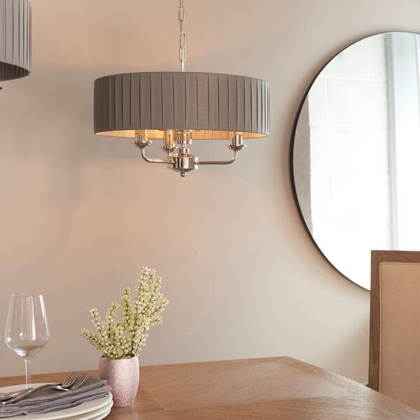 Lustră pe lanț Endon 94394 HIGHCLERE 3xE14/40W/230V dark gri/crom lucios