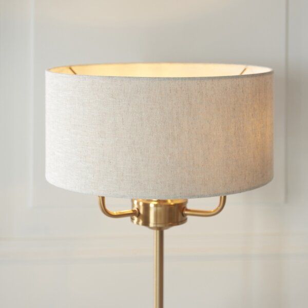 Lampă de masă Endon 110721 HIGHCLERE 3xE14/18W/230V bej/alamă