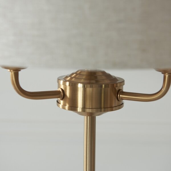 Lampă de masă Endon 110721 HIGHCLERE 3xE14/18W/230V bej/alamă