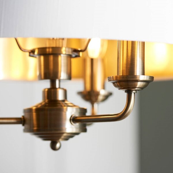 Lustră pe lanț Endon 98934 HIGHCLERE 3xE14/40W/230V alb/alamă