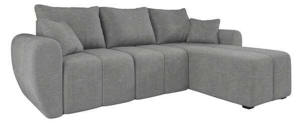 Coltar extensibil de colt SEVIO, gri, reversibil, 246x145 cm + 2 perne GRATUIT