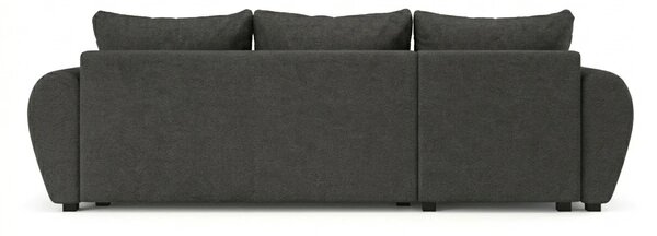 Coltar extensibil de colt SEVIO, gri inchis, reversibil, 246x145 cm + 2 perne GRATUIT