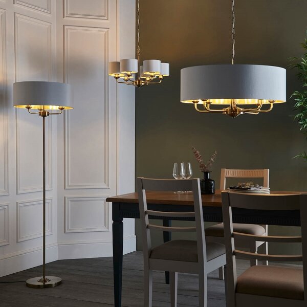Lampadar Endon 98935 HIGHCLERE 3xE14/40W/230V alb/alamă