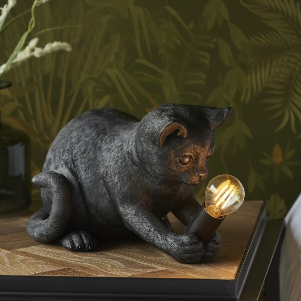 Lampă de masă Endon 107390 KITTEN 1xE14/7W/230V negru