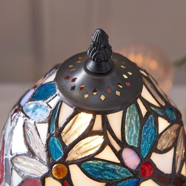 Endon 64246 - Lampă de masă Tiffany LORETTE 1xE14/40W/230V, diametru 15 cm