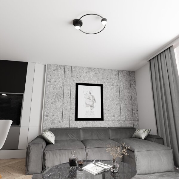 Plafonieră LUCIO 2xGX53/12W/230V negru