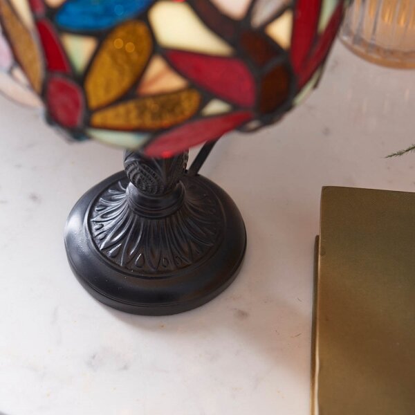 Endon 64246 - Lampă de masă Tiffany LORETTE 1xE14/40W/230V, diametru 15 cm