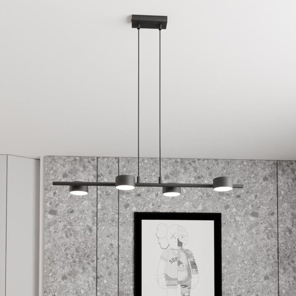 Lustră pe cablu SORA 4xGX53/12W/230V negru