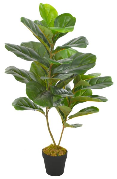 Plantă artificială ficus cu ghiveci, verde, 90 cm