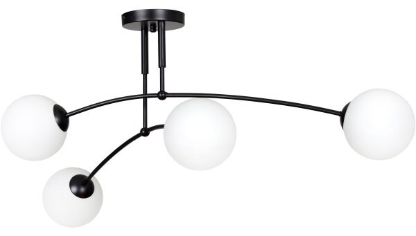 Lustră pe tijă PREGOS 4xE14/10W/230V negru