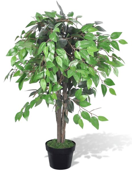 Planta artificială, arbore de ficus, cu ghiveci, 90 cm