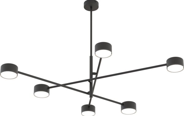 Lustră pe cablu NATSU 6xGX53/12W/230V negru