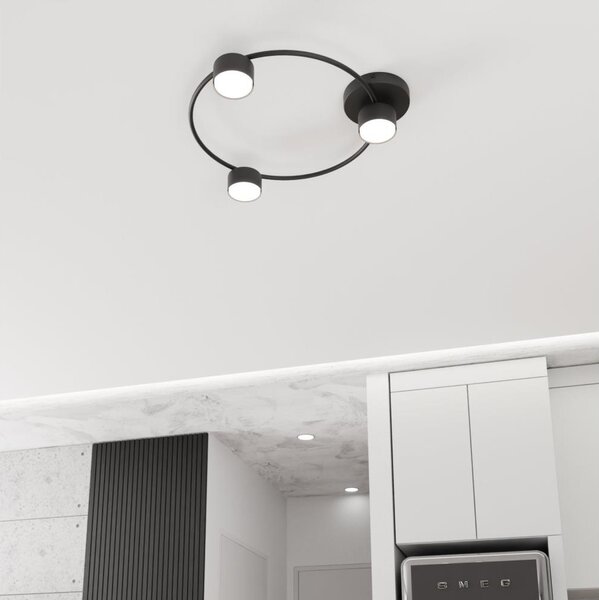 Plafonieră LUCIO 3xGX53/12W/230V negru