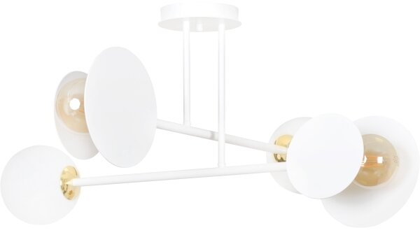 Lustră pe tijă MINERVA 2xE27/15W + 2xE14/10W/230V alb