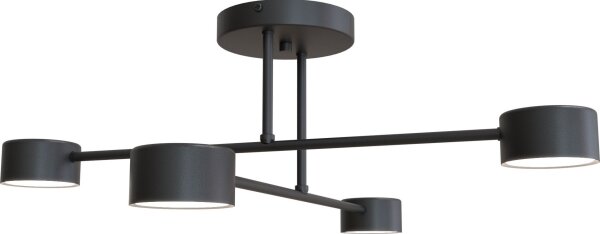 Lustră aplicată HALO 4xGX53/10W/230V negru