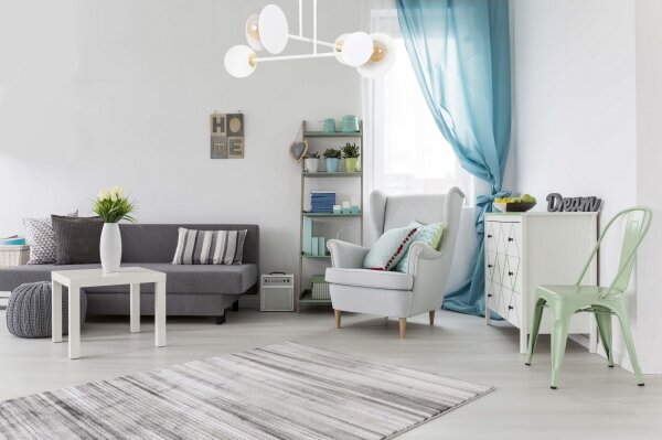 Lustră pe tijă MINERVA 2xE27/15W + 2xE14/10W/230V alb