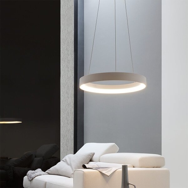 Lustră LED pe cablu Redo 01-671 LOOP LED/38W/230V d. 45 cm alb