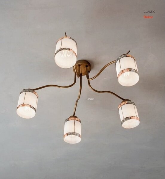 Lustră aplicată Redo 02-888 DEKOR 5xE27/42W/230V d. 52,3 cm bronz