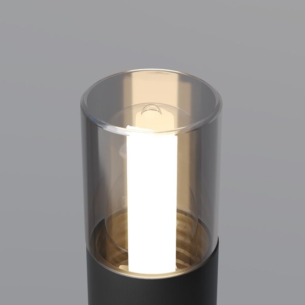 Maytoni Lampă cu țeapă GLIDE, grafit, înălțime 37 cm, IP54, G9, Negru, Aluminiu, Modern