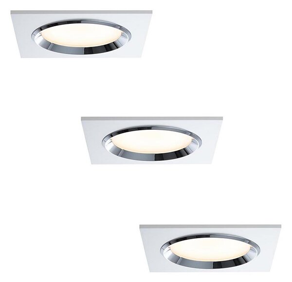 Paulmann 92695 - SET 3x Lampă încastrată dimmabilă LED DICE 3xLED/8W/230V