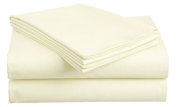 Cearsaf din bumbac 140x240 cm crem, 100% bumbac