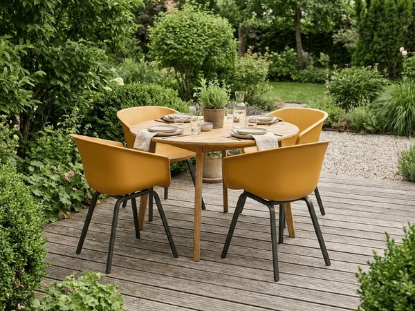 Scaun de dining AMALIA ELEMENT, galbena