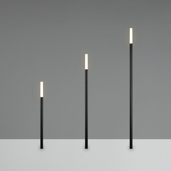Reality Leuchten Lampă LED cu țeapă STICK, negru, 3 becuri, IP44, ștecher, Negru, Metal, Modern