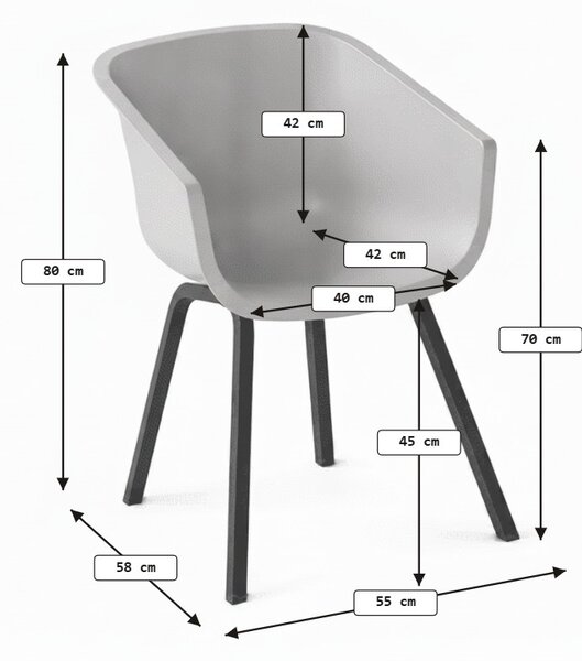Scaun de dining AMALIA ELEMENT, galbena
