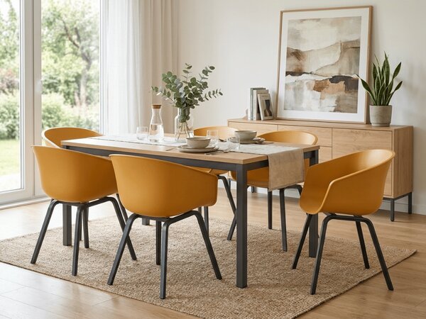Scaun de dining AMALIA ELEMENT, galbena