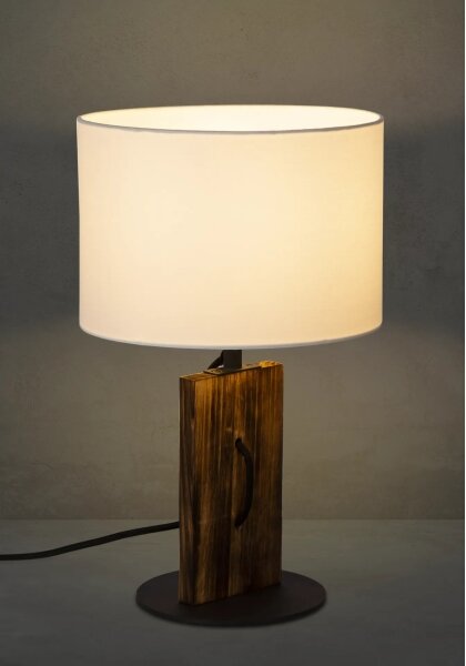 Lampă de masă PINUS 1xE27/40W/230V alb/wood