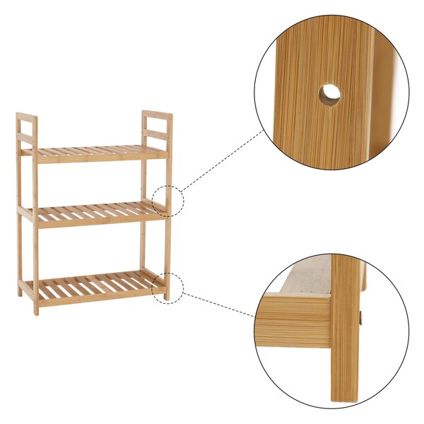 Raft cu 3 polițe Andor TYP 1 (bambus natural). 1034291