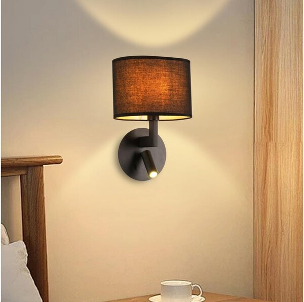 Brilagi - Lampă LED de perete DAYA 1xE14/40W/230V + LED/3W negru