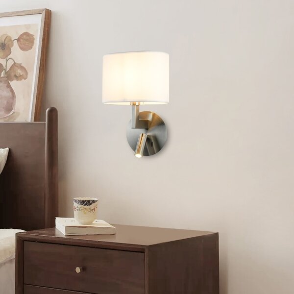 Lampă LED de perete Brilagi DAYA 1xE14/40W/230V + LED/3W alb/crom mat