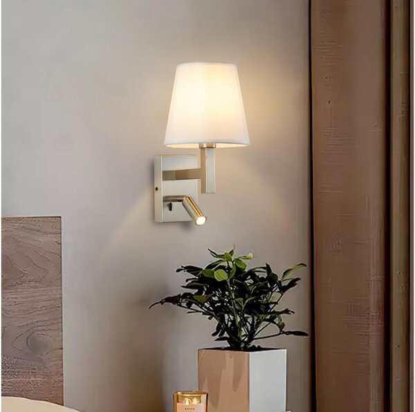Lampă LED de perete Brilagi DAYA 1xE14/40W/230V + LED/3W alb/crom mat