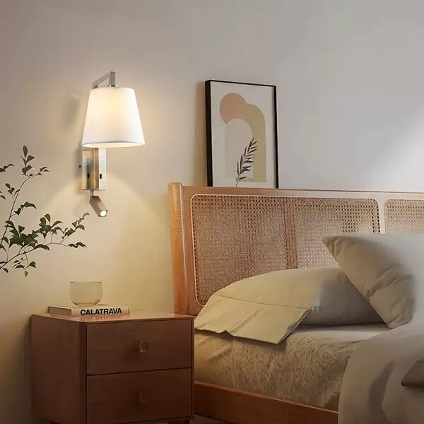 Lampă LED de perete Brilagi RAYA 1xE14/40W/230V + LED/3W alb/crom mat