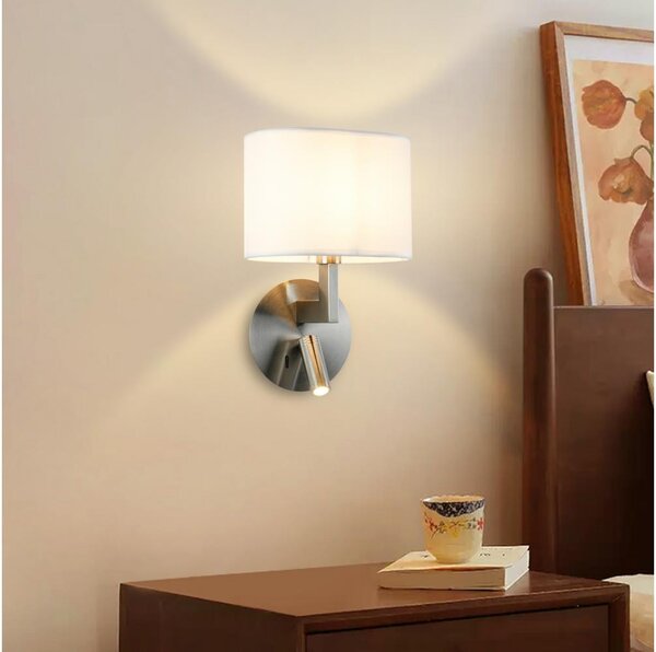 Lampă LED de perete Brilagi DAYA 1xE14/40W/230V + LED/3W alb/crom mat