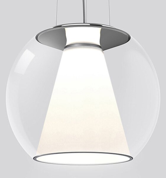Serien Lighting serien.lighting Draft S lampă de suspendare 927 Triac transparent, reglabil, Transparent, Camera de zi / sufragerie, Sticlă, Modern, glob