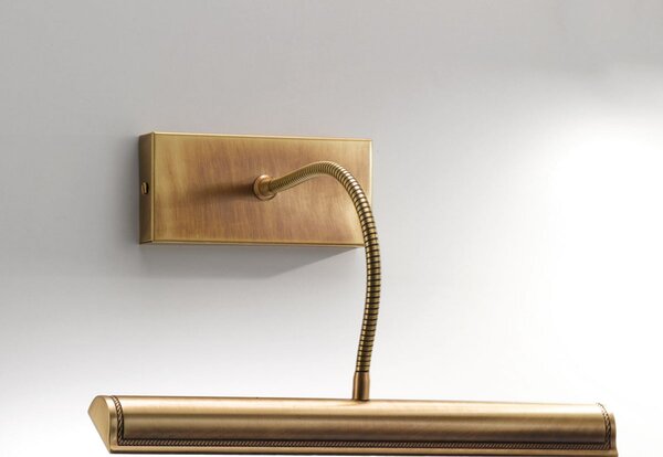 Cremasco Davide lampă tablou LED flex., alamă antic. mată, Bronz / Alamă Veche, Hol, Metal