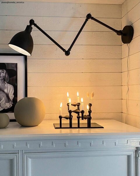 ByRydens 2827660-4000 - Lampă dimabilă de perete BAZAAR 1xE27/5W/230V negru