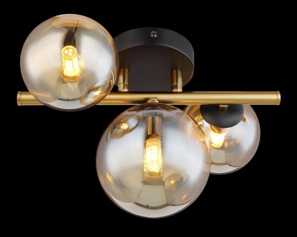 Lustră LED aplicată RIHA 3xG9/3W/230V alamă Globo 56135-3W