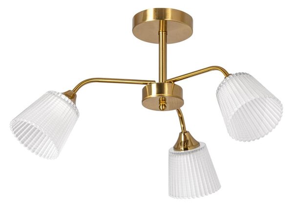 Lustră pe tijă 3xE14/60W/230V auriu
